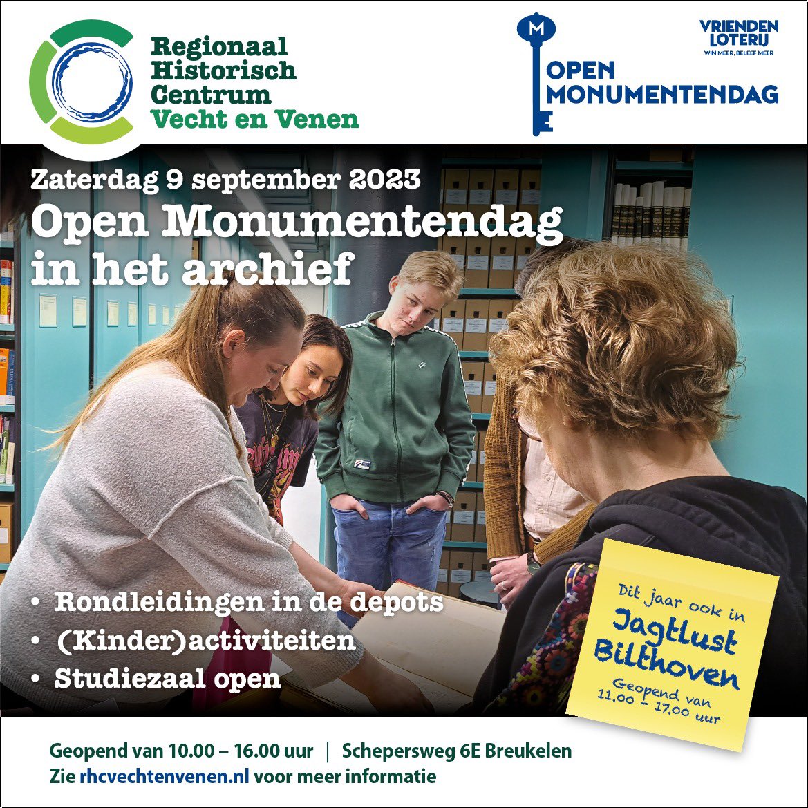 Nog een weekje en dan hebben we weer een open huis met allerlei activiteiten. Ik kijk er enorm naar uit en in het bijzonder omdat we (ik ook) dit jaar op lokatie zijn in het gemeentehuis Jaglust van <a href="/GemDeBilt/">Gemeente De Bilt</a>.