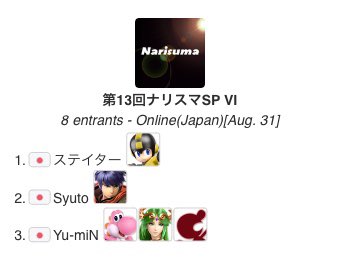 Narisuma1's tweet photo. 第13回ナリスマSP Ⅵ https://t.co/NYOFMv9egA