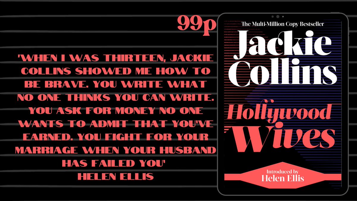 Whether you're new to @jackiejcollins, or you know her books intimately, you’ll find something to love in the achingly sexy #HollywoodWives, featuring an introduction from @WhatIDoAllDay, available in eBook for just 99p this month! #BeMoreJackie simonandschuster.co.uk/books/Hollywoo…