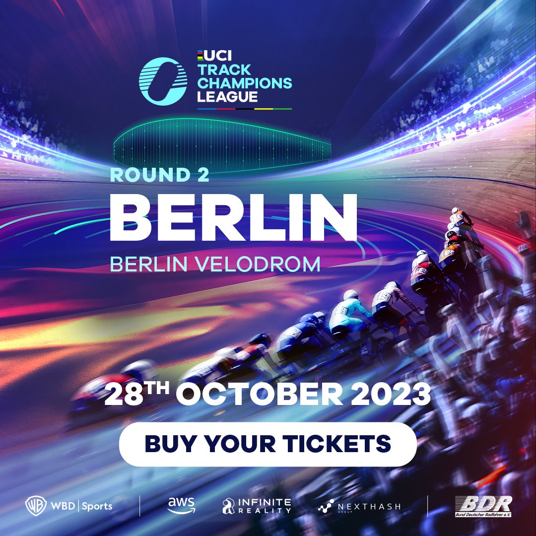 The riders are coming to Berlin 🇩🇪 🚨 Tickets are now on general sale for Round 2 of the 2023 UCI Track Champions League: ucitrackchampionsleague.com/tickets/ Get 15% off until September 16th using discount code: EARLYBIRD15