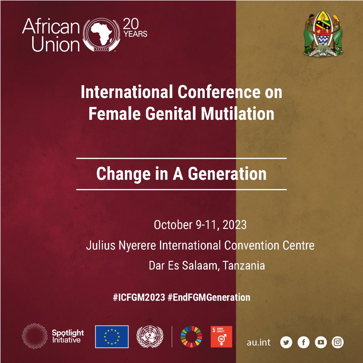 Stand against FGM! Let's raise awareness, create dialogue, and work towards a world free from this violation of human rights. Join us in our effort to #EndFGM. #ICFGM2023 #EndFGMGeneration