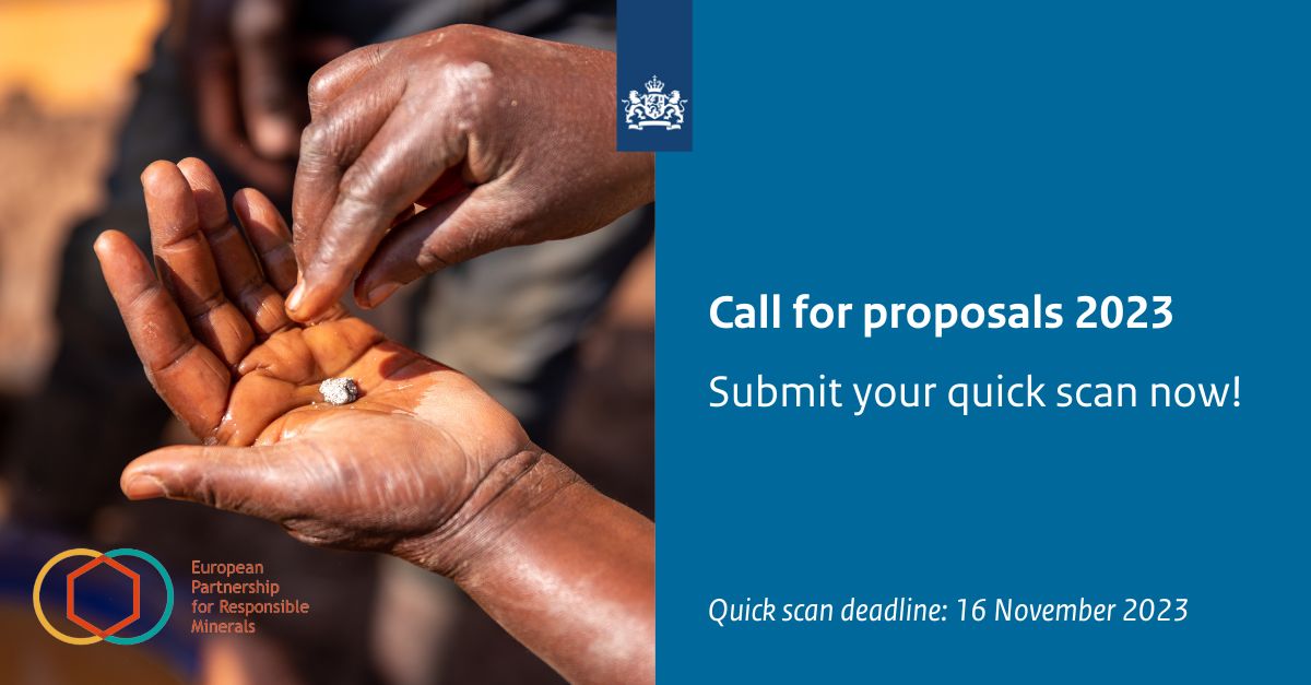 NL Enterprise Agency (@nlenterprise) on Twitter photo #CallforProposals now open! Do you want to improve the working and living conditions of miners in conflict regions? Then you can apply for funding. Check our EPRM-website and fill in your quick scan! ➡️ …eanpartnership-responsibleminerals.eu/cms/view/a33bb…
<a href="/IGG_NL/">NL Global Issues</a> @EPRM_RVO #duediligence #mining #CallforProposals now open! Do you want to improve the working and living conditions of miners in conflict regions? Then you can apply for funding. Check our EPRM-website and fill in your quick scan! ➡️ …eanpartnership-responsibleminerals.eu/cms/view/a33bb…
<a href="/IGG_NL/">NL Global Issues</a> @EPRM_RVO #duediligence #mining