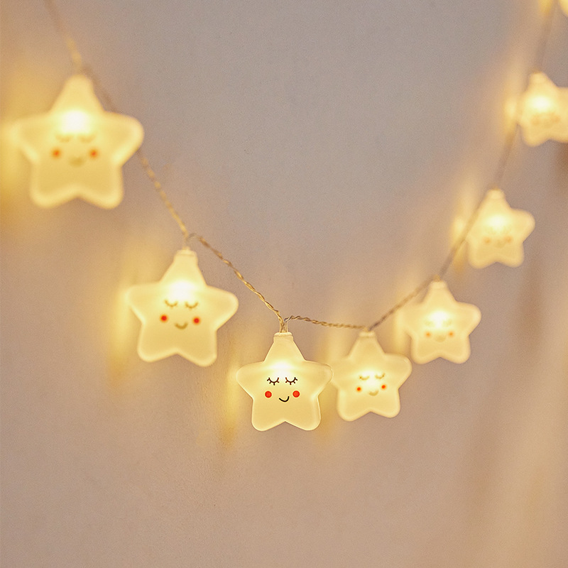 douglasdai394's tweet photo. Smiley Star Night Lights 1.5m LED String Holiday Home Decoration Garland Usb Gift Lamps for Kids https://t.co/svHUiU6aGb