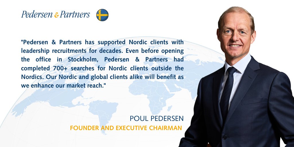 #Pedersenptnrs is proud to announce the opening of its 31st office in Europe, in #Stockholm, #Sweden. With 54 wholly owned offices in 50 countries, the firm has a solid reputation for delivering #ExecutiveSearch, #LeadershipConsulting &amp; #BoardServices solutions worldwide.