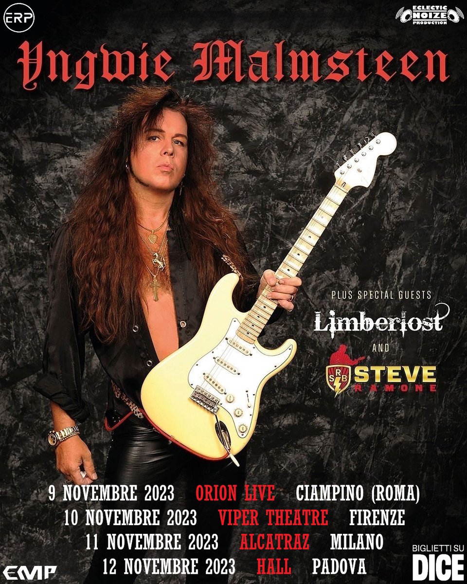 metallus_it's tweet photo. Yngwie Malmsteen: quattro date live in Italia a novembre! https://t.co/gYeX9leHWT #YngwieMalmsteen @ErocksProd @OfficialYJM #Limberlost @SteveRamone @AlcatrazMilano @orionliveclub @vipertheatre #Hall https://t.co/Vzni8w3Dvr