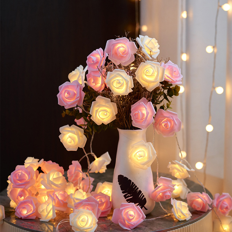 douglasdai394's tweet photo. 20LED 3AA battery box powered Valentine decoration Rose Flower Garland Christmas Holiday string light https://t.co/p8WmuizcMP