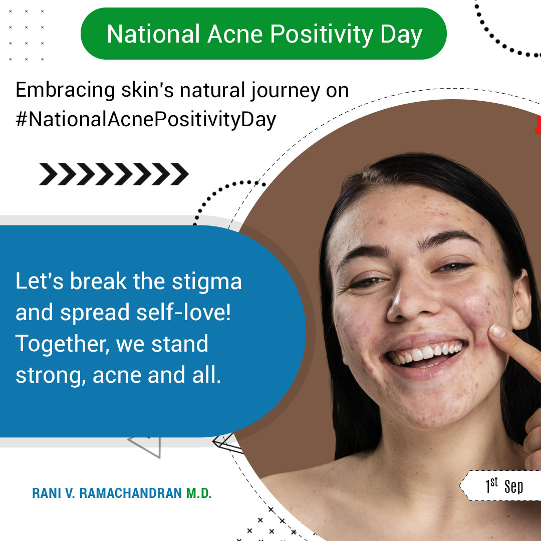 Embracing skin's natural journey on #NationalAcnePositivityDay - Let's break the stigma and spread self-love! Together, we stand strong, acne and all. 

#SkinPositivity #LoveYourSkin #AcneAwareness #SelfConfidence