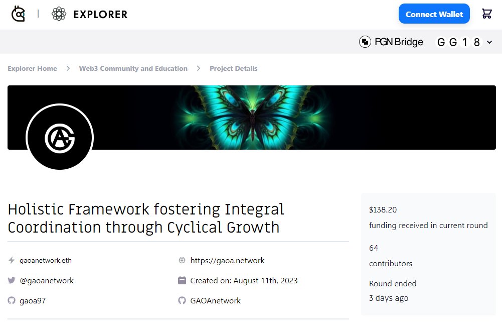 THANK YOU #GG18

$138.20 funding received from 64 Unique Donors in our 1st [Web3 Community and Education] round!

x.com/gitcoin/status…