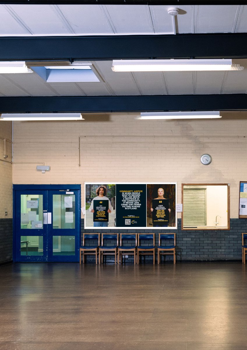 ComJusScot's tweet photo. #LifeChangingSentence is popping-up all over Scotland! From Orkney to The Borders, our posters are on show at #communityjustice partnerships, colleges, &amp; community spaces🙌Do you know a space that could display these impactful posters? A1/A0 size available (free). Drop us a msg! https://t.co/NOF5Iese8M