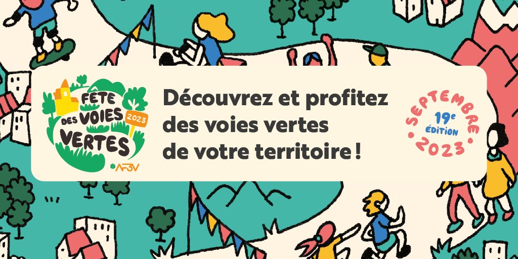 🟢La 19e #Fetedesvoiesvertes démarre ce 1/09. 
Près de 50 initiatives déjà recensées sur fetedesvoiesvertes.org pour le développement des voies vertes et de la #mobilite active en France!▶️Retrouvez les événements près de chez vous!▶️Il est encore temps d'y inscrire le vôtre!