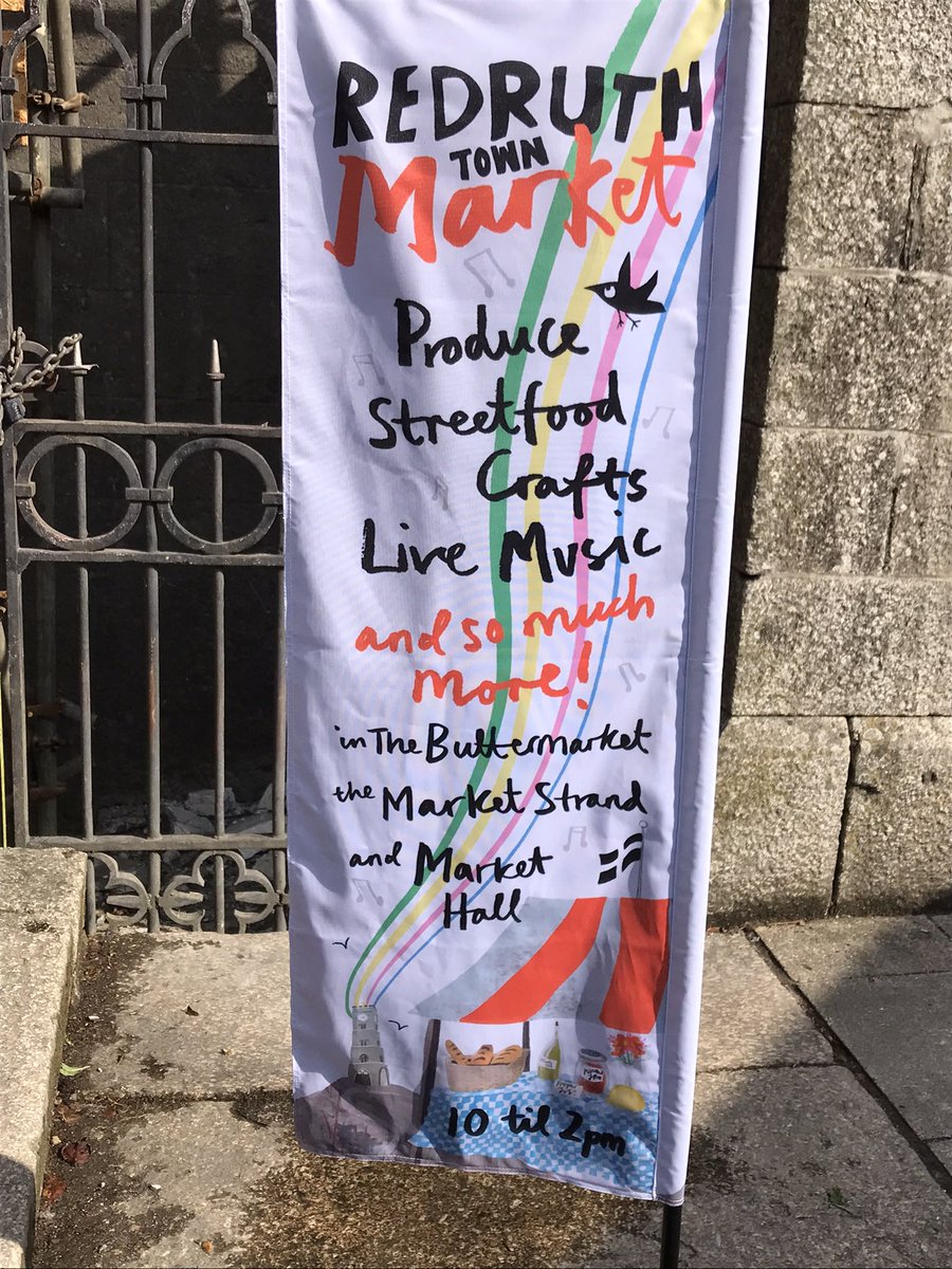 It’s Redruth Town Market day this Saturday 2 September, 10-2. Fine local produce, great crafts, and free live music!