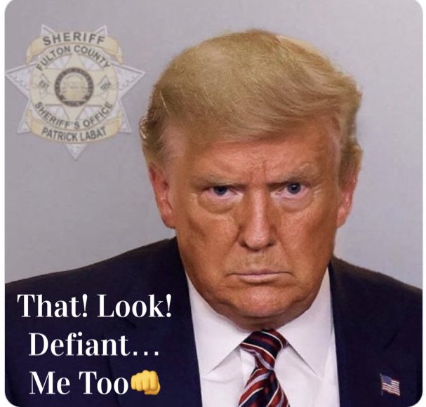 THIS! ⬇️ 👊I love that President Trump remains DEFIANT! He will not give the Dems/Libs/MSM what they want…a meek and apologetic little man…BECAUSE he is not those things…he will not back down…and that pisses them off BIGLY! #IStandWithTrump 👊