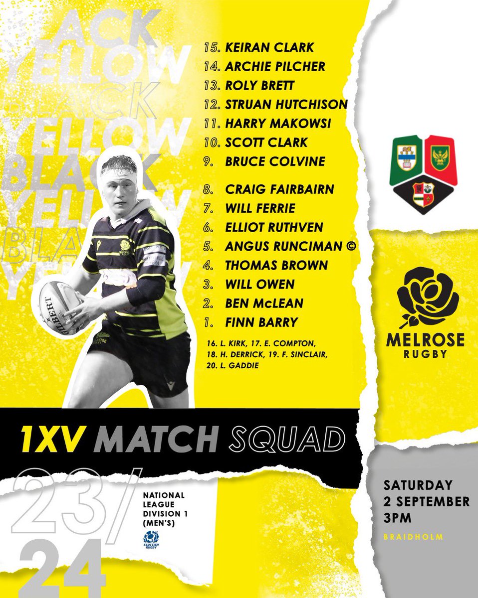 MelroseRugby's tweet photo. The Teams | ⚔️ https://t.co/37PejSPvMs
