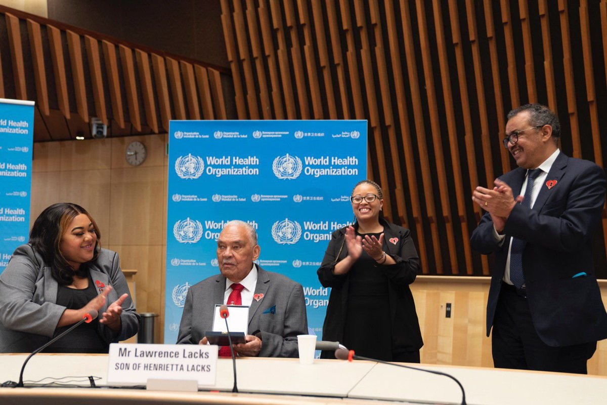 Tedros Adhanom Ghebreyesus (@drtedros) on Twitter photo The world has lost a powerful advocate for social justice & health equity - Lawrence Lacks Sr., <a href="/WHO/">World Health Organization (WHO)</a> Goodwill Ambassador for #CervicalCancer Elimination.
Our hearts go out to all members of the Lacks family. Together, we will continue striving to carry Lawrence’s legacy forward. The world has lost a powerful advocate for social justice & health equity - Lawrence Lacks Sr., <a href="/WHO/">World Health Organization (WHO)</a> Goodwill Ambassador for #CervicalCancer Elimination.
Our hearts go out to all members of the Lacks family. Together, we will continue striving to carry Lawrence’s legacy forward.