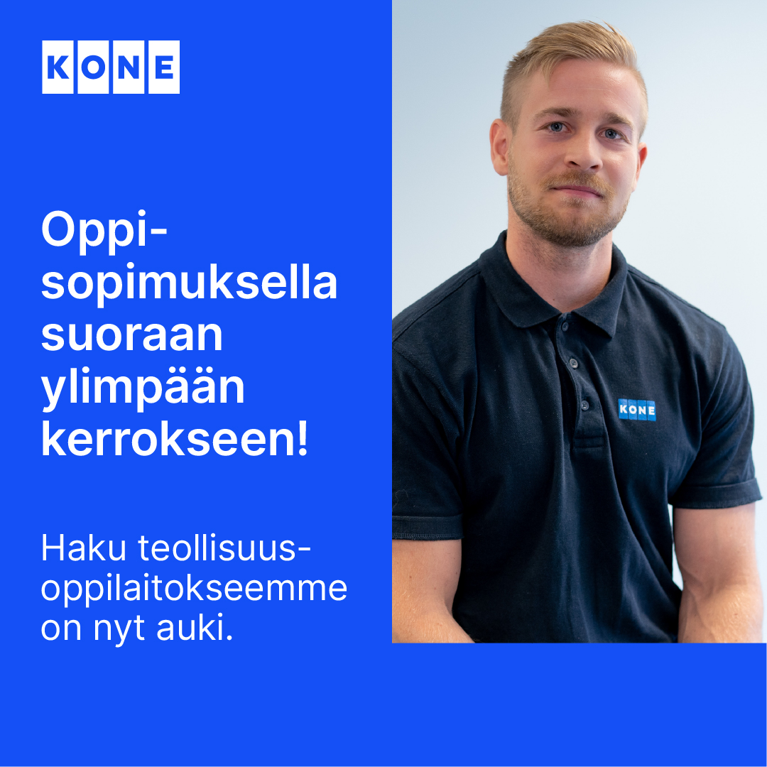 Taskussa sähköalan perustutkinto? Kiinnostaisiko mahdollisuus erikoistua ja tienata siinä samalla? 🤩

Haku KONEen Teollisuusoppilaitokseen on nyt auki: kone.fi/tietoa-meista/…