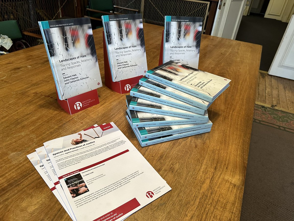 noulimou's tweet photo. Wonderful launch for Landscapes of Hate yesterday at #RGSIBG23 📖 last remaining copies are at the @BrisUniPress stand until midday! @RGS_IBG ⏰ https://t.co/zB83CFKNTn