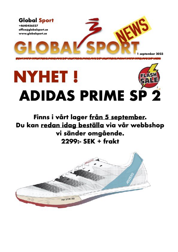 Globalsport's tweet photo. adidas Prime SP2 - Vit i lager från den 5 september. https://t.co/fu2CXLIbce