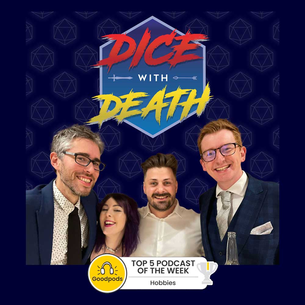 dicedeathpod's tweet image. We're the 5th most listened to Hobby podcast on @GoodpodsHQ this week 🥳

Listen to our latest #ActualPlay #DungeonsandDragons episode at goodpods.app.link/XbhzgiNGJCb