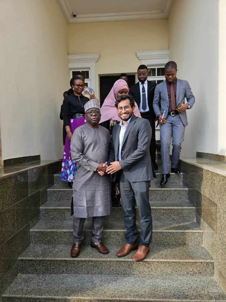 Climategovng's tweet photo. Yesterday, Ali Haider of the Global Center for Adaptation (@GCAdaptation) and his team visited the DG of @NCCCNigeria where they discussed Nigeria’s GCA projects approval…. 
#ClimateActionNow #NCCC #ClimateSolutions #ClimateSolutions #climatefinance https://t.co/Sc0cGBC4zY