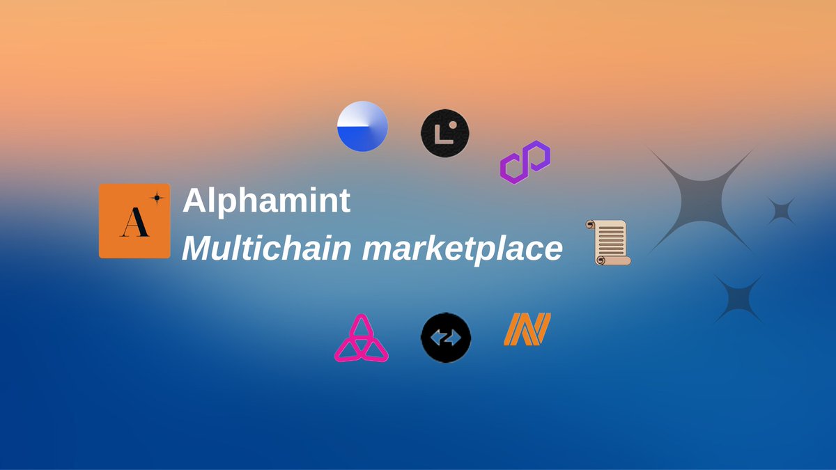 AlphamintNFTs's tweet photo. Excited to announce with our launch of a multi-chain marketplace on👀 Polygon zkEVM  Mainnet @0xPolygonDeFi &amp; zkSync Era Mainnet @zksync &amp; Linea Mainnet @LineaBuild &amp; Base Mainnet @BuildOnBase &amp; Scroll @Scroll_ZKP &amp; Taiko @taikoxyz 🥳   👉 https://t.co/q61a3XUxiW https://t.co/ySEmq834r7
