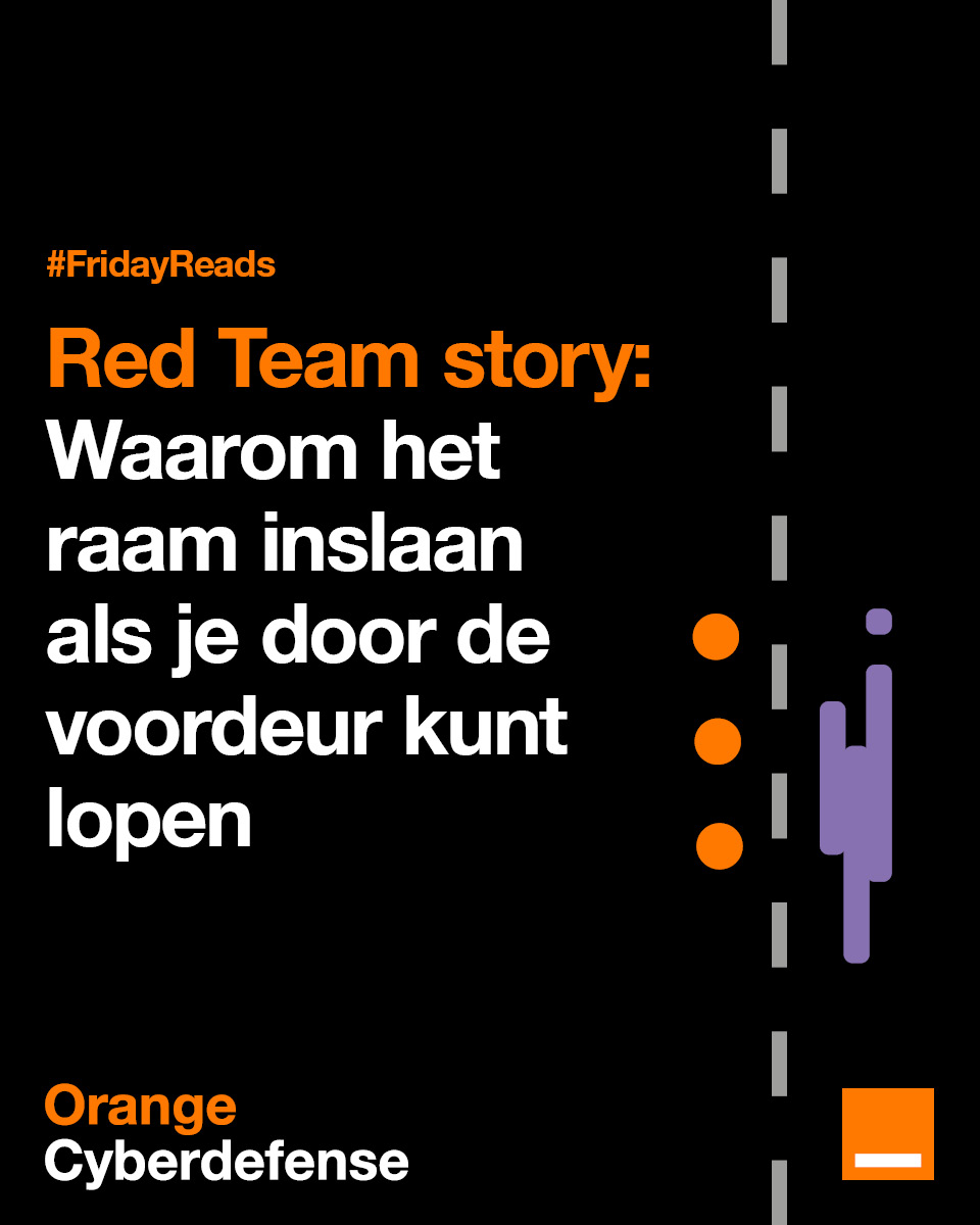 OrangeCyberNL's tweet photo. Volg de voetstappen van Red Team Analyst en Ethisch hacker Ragnhild Sageng in dit blog, waarin ze je meeneemt in haar pentest bij een IT-bedrijf dat IT-diensten host voor verschillende gemeenten: https://t.co/y8gajjnILV
#pentesting #SecurityNavigator #FridayReads https://t.co/FCqLbeZD6y