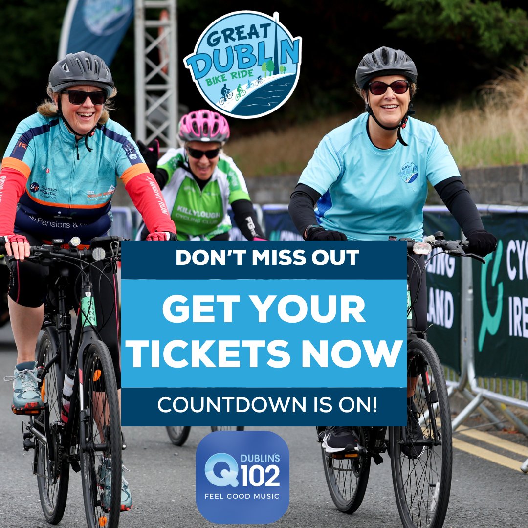 We’re delighted to be partnering with <a href="/Q102FeelGood/">Dublin's Q102</a> for this year’s Great Dublin Bike Ride!
Building the atmosphere with some feel good music! Getting everyone ready to conquer the streets of Dublin.
Only 2 weeks to go, Don't Miss Out! Register now - eventmaster.ie/event/Awr5SjlI…