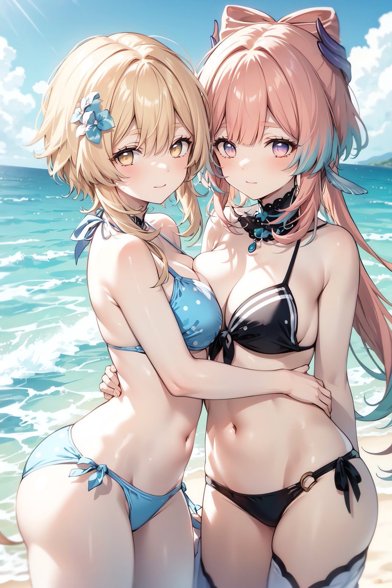 BestAnimeWaifu_'s tweet photo. Lumine &amp; Kokomi from Genshin Impact. ✨ https://t.co/uQglnpdJ3n