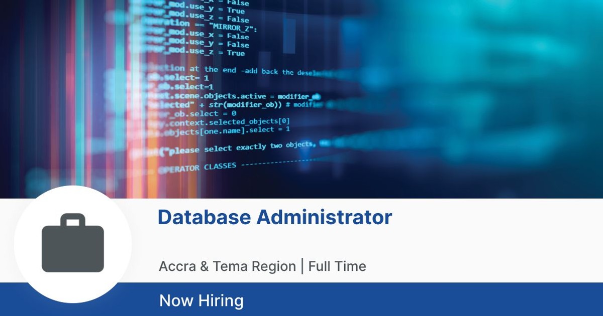 JobbermanGhana's tweet image. Be the Database Administrator responsible for all technical and Administrative aspects of Databases! Performance tuning, backup, replication and more.
Apply Now! #DatabaseAdministrator
Click on the link to apply 👉 jobberman.com.gh/listings/datab…