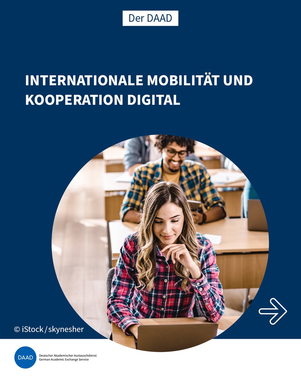 DAAD_Germany's tweet photo. Das Programm Internationale #Mobilität und Kooperation digital (#IMKD), hat deutsche Hochschulen dabei unterstützt, die Internationalisierung strategisch zu digitalisieren. Details zu den Ergebnissen: ➡️ https://t.co/9cxMa8JEOK
#DAAD #Förderung #Digitalisierung #ChangebyExchange https://t.co/Ay48aY4565