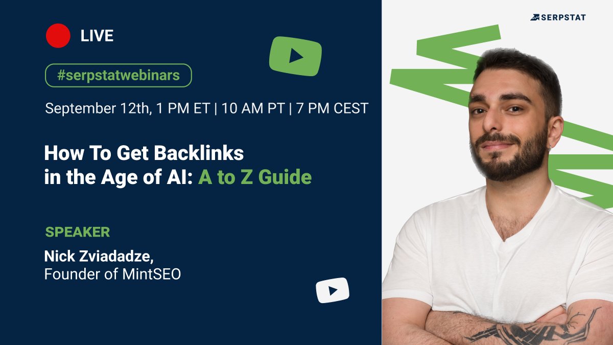 We're LIVE! Nick Zviadadze talks about services that sell links that don't work. Don't Miss the insights! Live 👉 bit.ly/3EhUW3J 📑 Register to receive the webinar materials bit.ly/3PhTF2W