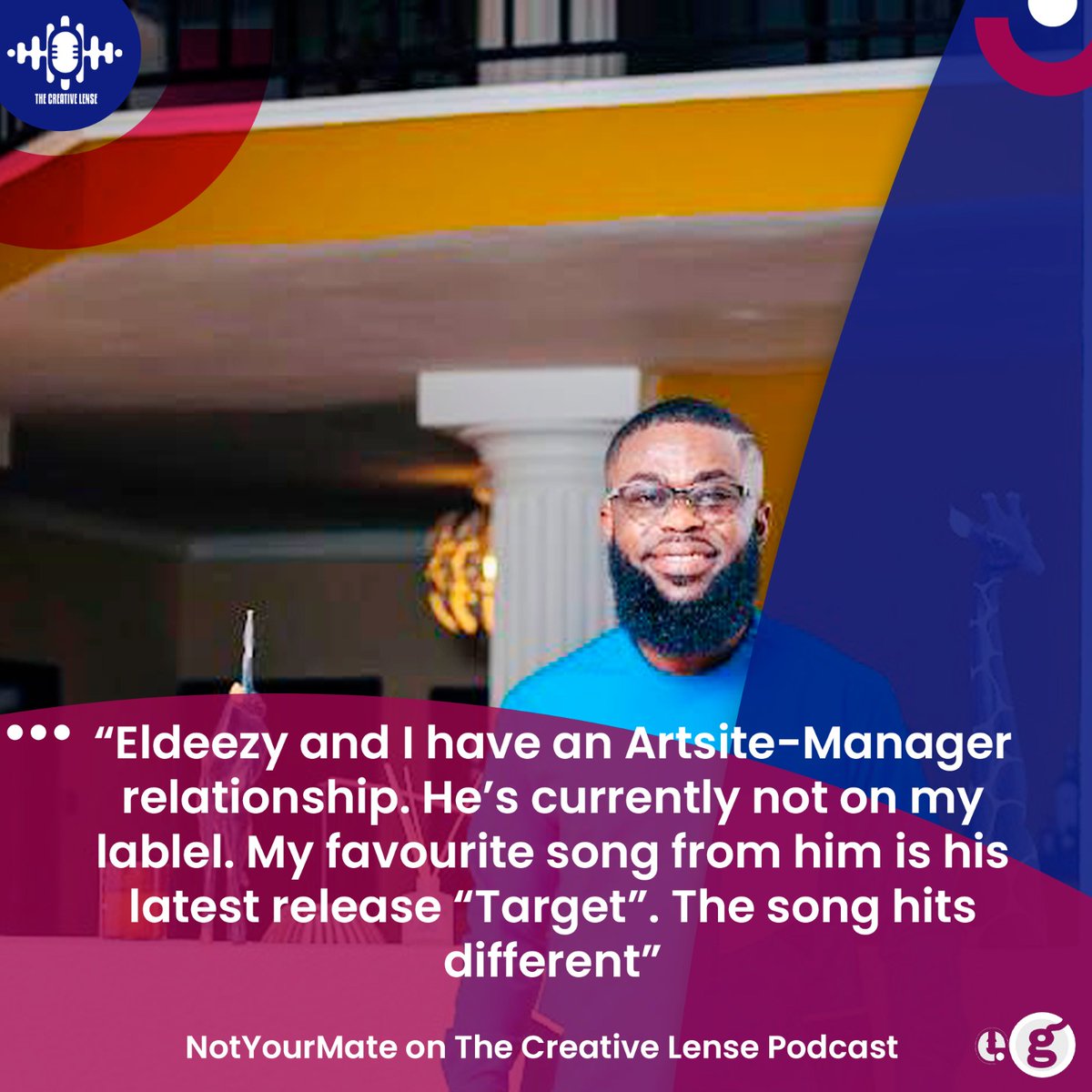 eg4consult's tweet photo. "Eldeezy and I have an Artist-Manager relashionship. He's currently not on my label. My favourite song from him is his latest release "Target". This song hits different".
CEO of Tunnel Music @not_yourmate on @thecr8ivelense
@eldeezy_live
#TCLPod #GhanaMusic https://t.co/egtIXFw84r