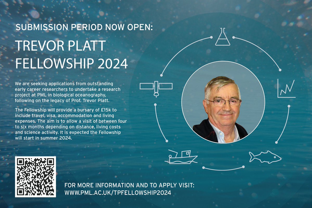 Proposal submission is now open for the 2nd Trevor Platt Fellowship. For submission details please visit bit.ly/3qW4pe0 #Fellowship #FellowshipOpportunity #ECR #ECRN #EarlyCareer #PhD #phdchat #equalityinSTEM #postdoc #oceanography