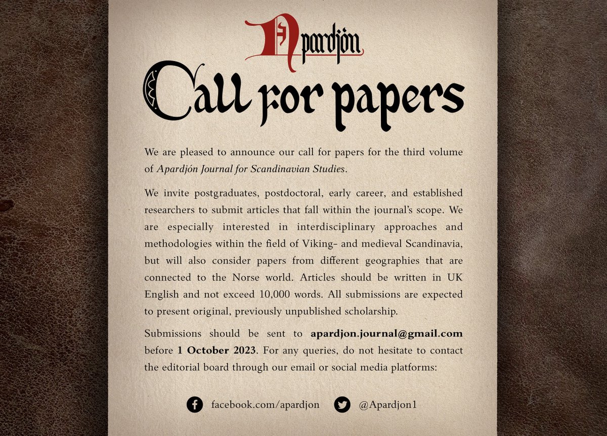 Apardjón Journal for Scandinavian Studies tweet media