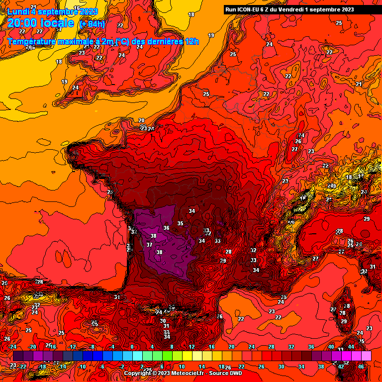 Après avoir vécu la #canicule tardive la + intense depuis les début des relevés, la France s'apprête à vivre l'une des vagues de chaleur* les + intenses** en septembre. Une rentrée record à 37-38°C dans le Centre-Ouest... Génial ! 🥵
Quels impacts agricoles ?
➡️Vigne : la