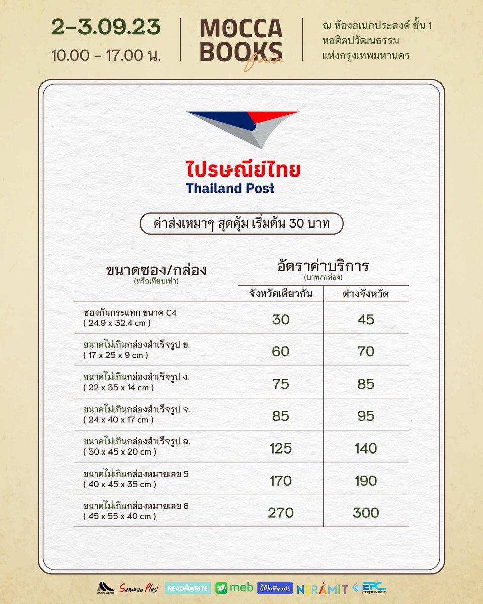 shopmithela's tweet photo. สวัสดีค่า เรารับหิ้ว #มอคค่าบุ๊คแฟร์1
อยู่ทั้งสองวันทั้งวันเลยค่ะ

-พวงกุญแจ/โปสการ์ด/สติ๊กเกอร์ 
ค่าหิ้ว 5/ต่อชิ้น
-แสตนดี้ ค่าหิ้ว 10/ต่อชิ้น
-หนังสือ ค่าหิ้ว 20/ต่อชิ้น
เหมา 40 นอกเหนือจากนี้สอบถามได้ค่า

ค่าส่งตามรูปเลยค่ะ https://t.co/FVQEdWtlK0