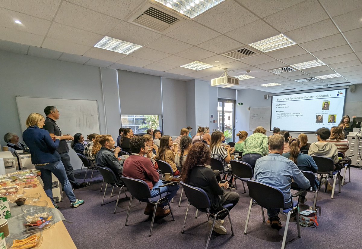 Great turn out (and treats thanks to <a href="/10xGenomics/">10x Genomics</a> ) at our Genomics, single cell and spatial analysis user group yesterday. Good talks and exciting new developments here in York.