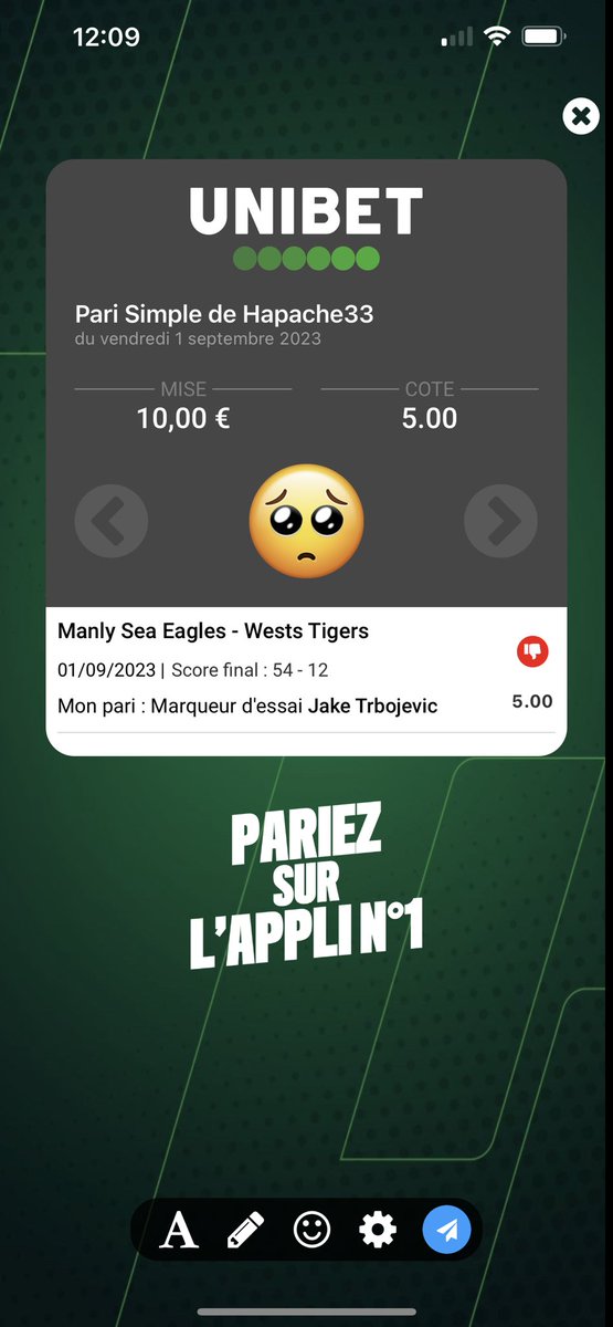 sylviobx's tweet photo. @RSLPronos1 @UnibetFrance Même chose pour moi.. merci de rectifier !
Merci @RSLPronos1 pour le partage 👍 https://t.co/HnW1a5m972