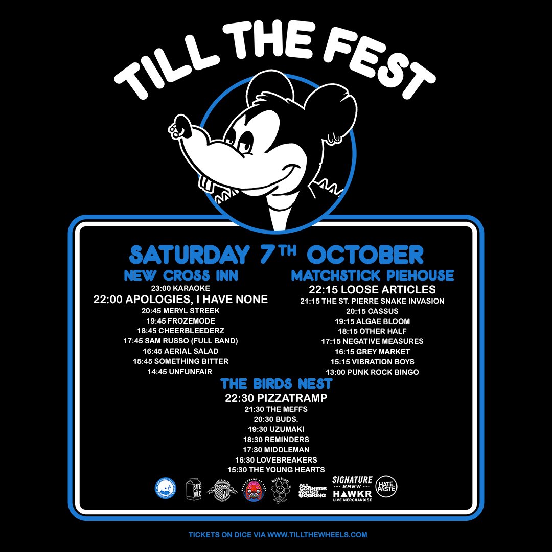 cheerbleederz's tweet image. Day splits and stages released !! We are playing @till_the_wheels fest on Saturday at the New Cross inn!! See you there!!!❤️‍🔥❤️‍🔥❤️‍🔥

📸: georgia penny