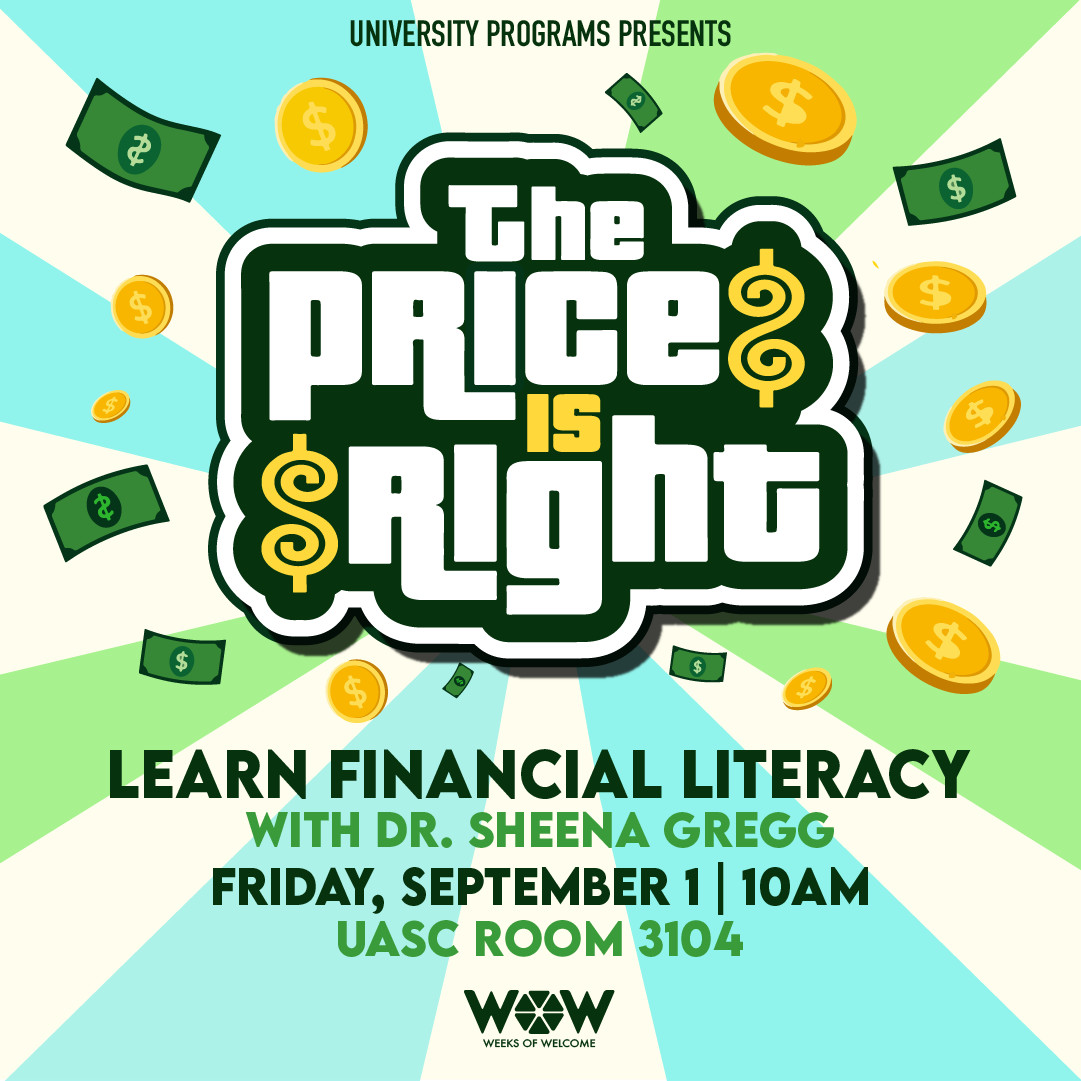 Don't miss out on our Financial Literacy event featuring Dr. Sheena Gregg from Health Promotion and Wellness! Get insights into budgeting, saving, and smart money moves for a secure future. Plus, we'll have free giveaways!🌟  #iknowwhatsUP

📆 TODAY
⏰ 10 AM
📍 UASC Room 3104