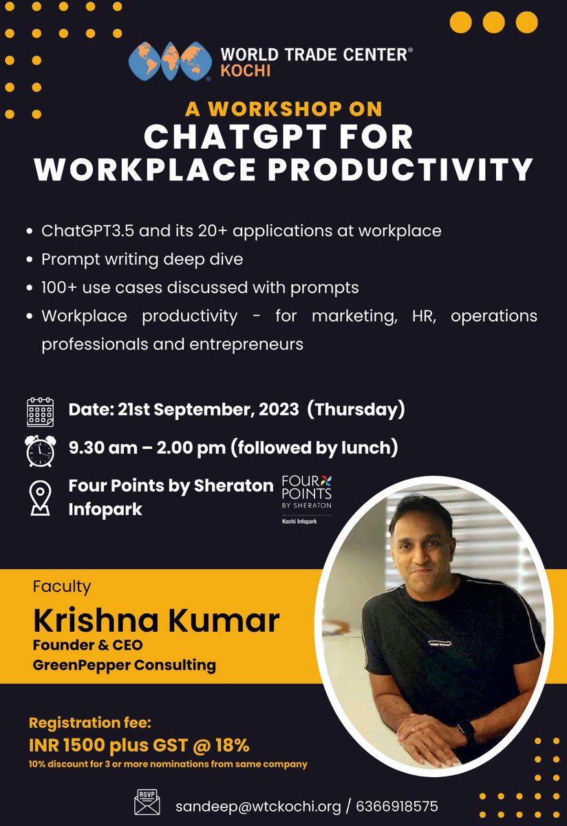 Join us for an in person workshop to learn how to leverage ChatGPT 3.5 to maximize workplace productivity. #chatgpt #workplaceproductivity
To register, forms.gle/oZ2CvbKLknie4f…