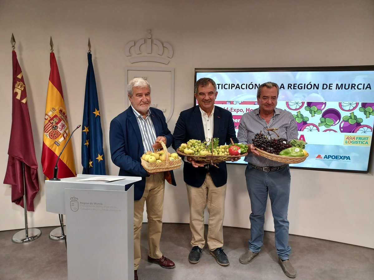 regiondemurcia's tweet photo. 🍋 Las frutas y hortalizas de la #RegióndeMurcia vuelven a la feria ‘Asia Fruit Logistica’ del 6 al 8 de septiembre en Hong Kong.
 
🔗 https://t.co/xne4fUiygk https://t.co/GdYVdQOAUu