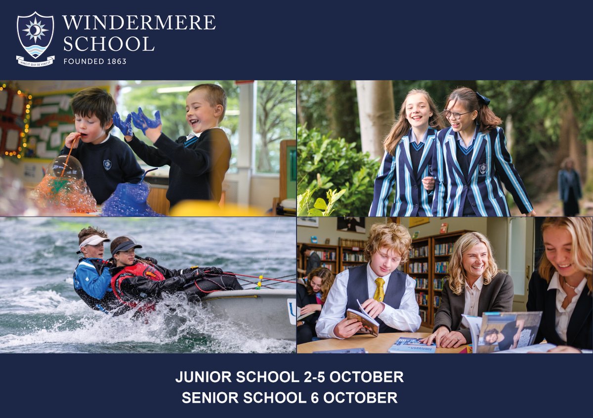 We have several opportunities this term for you to find out more about our welcoming, hard-working school.

Visit our website windermereschool.co.uk/join-us/open-d… to register.

#windermereschool #openday #registernow #globeducate