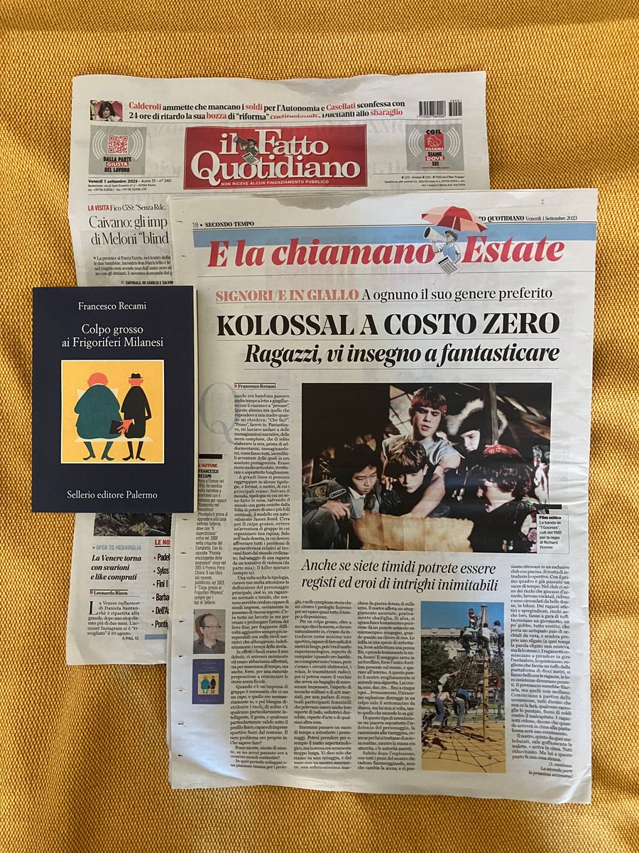 sellerioeditore's tweet photo. "Anche se siete timidi potrete essere registi ed eroi di intrighi inimitabili". #FrancescoRecami si racconta su @fattoquotidiano "Quando mia madre mi chiedeva cosa stessi facendo io rispondevo: 'penso'. E nella mia testa inventavo storie".
(prima parte oggi in edicola) https://t.co/LvyU7vN4fp