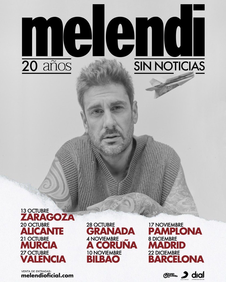 Entradas disponibles 7 de septiembre a las 12pm en melendioficial.com

#vuelveholanda