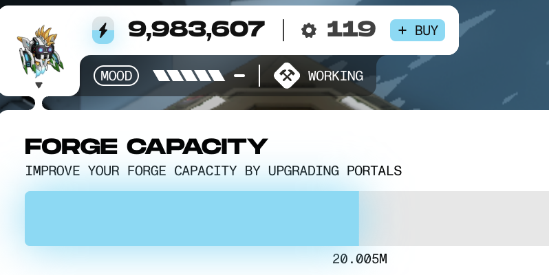 HODL_Rooster's tweet image. Finally got my HV-MTL Forge to 20M Energy.  Just in time to visit the RIFT!  Thank you @YugaLabs.  LFG!

Check my forge. Do not forsake any other forge. forge.hv-mtl.com/preview/4415