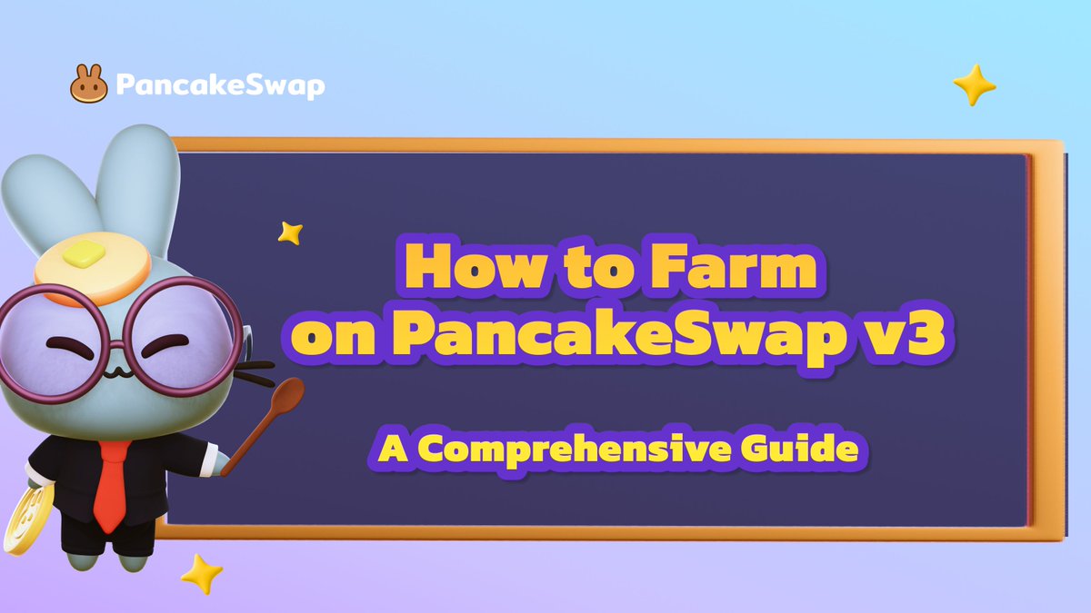 PancakeSwap's tweet photo. 📣Attention new joiners from different chains! 🌐 Want to get the best out of PancakeSwap v3? Yield farming is one of the most rewarding features to explore!

1️⃣ Choose Your Farm: Head to the Farms page and pick your favorites
2️⃣ Add Liquidity: Click "Add Liquidity" and make sure to choose the correct fee tier.
3️⃣ Stake 'Em: Find your LP position and click "Stake".
4️⃣ Harvest CAKE: Navigate to your staked position and click “Harvest”.
5️⃣ Adjust Liquidity: "Add" or "Remove" liquidity while staked.
6️⃣ Unstake: Ready to leave? Click “Unstake”
📘 Want to deep-dive into the nitty-gritty? Check out our detailed blog: https://t.co/CUMctJp9WQ