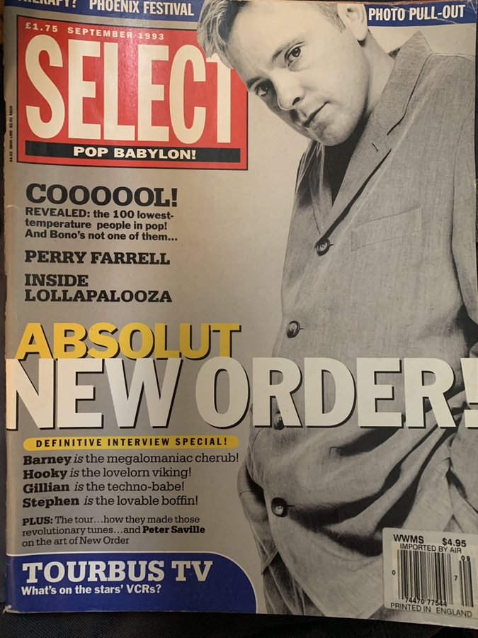 JD_Central's tweet photo. Bernard Sumner on the cover of Select September 1993 https://t.co/izVawQ8034
