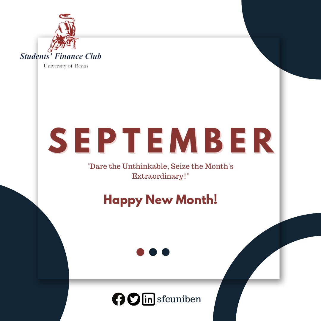 sfcuniben's tweet photo. 🌟 Welcome to September! 🌟

This month, dare the unthinkable and seize the extraordinary. 

#SeptemberGoals #Innovation #NewMonth https://t.co/qkhaAiEp27