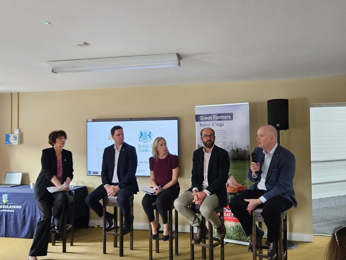 Great discussion <a href="/ucdagfood/">UCD School Ag & Food</a> Lyons this morning re "Solutions &amp;Innovations in the Agri-food Industry", sponsored by <a href="/ucddublin/">University College Dublin</a> Foundation and <a href="/BritEmbDublin/">British Embassy Dublin</a> 
Research working with industry is the main theme.