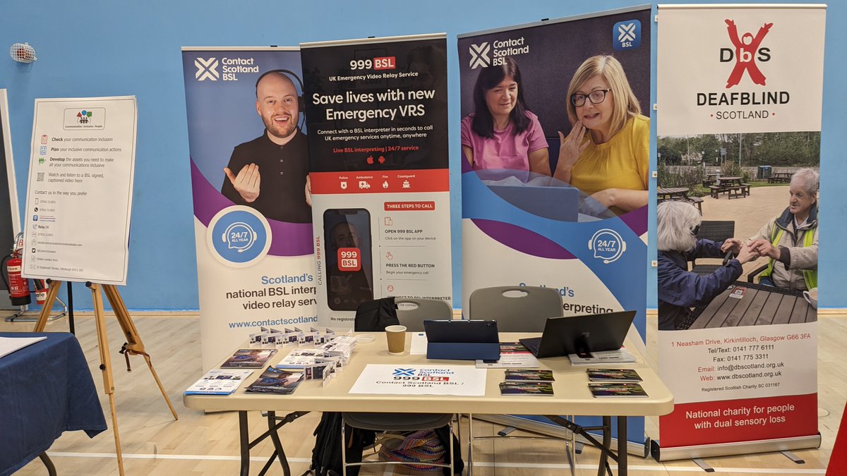 @ContactScotland are at the #SeeHearFest with @EdinburghHSCP ... Come on by and have a chat. #BSLForAll #accessibility #VRS